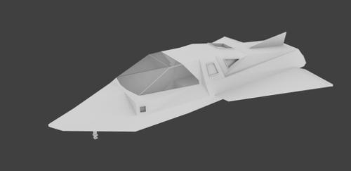 low poly spaceship preview image